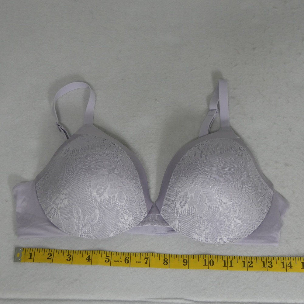 Maidenform Womens Bra 38B Lavender Lace Demi Comfort Devotion Romantic Feminine - Picture 4 of 6
